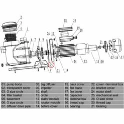 Pièce Détachée: Pompe De Piscine WilTec No. 50919 / 50920 / 50921 Joint K Mécanique -Pièce détachée de piscine Soldes 1081128 4