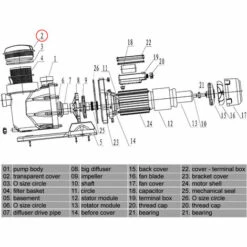 Pièce Détachée: Pompe De Piscine WilTec No. 50919 / 50920 / 50921 Couvercle Transparent -Pièce détachée de piscine Soldes 1081134 3
