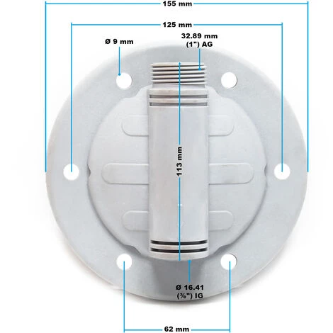 WILTEC Bride 2 Voies Réservoir à Vessie Pc. De Rechange Réseau Eau Domestique 24-100L Filetage Mâle Femelle 6 WILTEC Bride 2 Voies Réservoir à Vessie Pc. De Rechange Réseau Eau Domestique 24-100L Filetage Mâle Femelle – Image 4