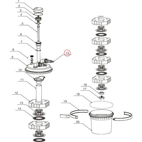 Pièce Détachée: SunSun CPF-280 / CPF-380 / CPF-500 Filtre De Bassin à Pression Entrée / Sortie 5 Pièce Détachée: SunSun CPF-280 / CPF-380 / CPF-500 Filtre De Bassin à Pression Entrée / Sortie – Image 3
