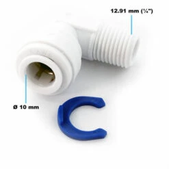 WILTEC Naturewater Jaco Raccord 90° Pour Systèmes D'osmose Raccord De Tuyau 10 Mm & Filetage Mâle 12,91 Mm -Pièce détachée de piscine Soldes 24988978 3