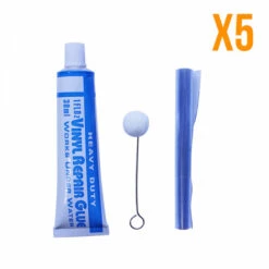 Lot De 5 Kits De Réparation 30 Ml Avec Applicateur Pour Liner De Piscine - Linxor - Bleu