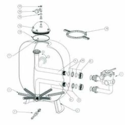 PENTAIR 8. Diffuseur Inferieur Pour Filtre Triton TR100