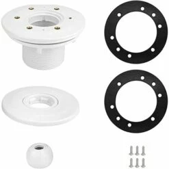 Piscine Buse, Piscine Rotative à 360 Degrés Spa Jet Buse De Massage Pour Mur De Piscine 12*7.5*5.9cm Fontainebleau Blanc