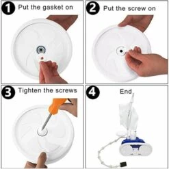 De Roue De Piscine Avec Rondelles De Rechange Pour Nettoyeur De Piscine Blanc Fontainebleau Lot De 6 -Pièce détachée de piscine Soldes 42924116 3