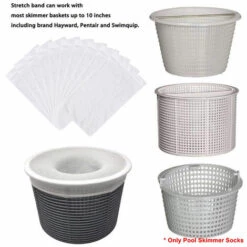 SUPERSELLER Pièce Détachée Pour Filtre De Piscine Lot De 20 Chaussettes D'écumoire De Piscine – Économiseurs Parfaits Pour Les Filtres, Les Paniers Et Les écumoires, Les Chaussettes Filtrantes De Panier De Piscine Nettoient Les Débris Et Les Feuilles Pour Piscine Ent -Pièce détachée de piscine Soldes 50910675 4