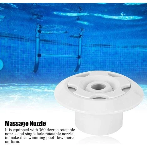 2inch 360 ° Rotatif Blanc Rond Piscine Massage Buse Piscine Spa Accessoire,Starlight 4 2inch 360 ° Rotatif Blanc Rond Piscine Massage Buse Piscine Spa Accessoire,Starlight – Image 2