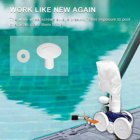 DECKON Lot De 6 Vis De Roue De Rechange Pour Nettoyeur De Piscine 180 280 C55 Avec Rondelle Supplémentaire, Pièces De Rechange C55 C-55 7 DECKON Lot De 6 Vis De Roue De Rechange Pour Nettoyeur De Piscine 180 280 C55 Avec Rondelle Supplémentaire, Pièces De Rechange C55 C-55 – Image 5