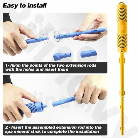 Betterlife Filtre Spa Dure 4 Mois Cartouches De Filtres De Piscine à Cartouche Pièces Minérales Pour Spa Et Jacuzzi Cartouche Filtrante Pour Piscine Et Spa Cartouche Spa Bâton Filtre De Piscine, Jaune 5 Betterlife Filtre Spa Dure 4 Mois Cartouches De Filtres De Piscine à Cartouche Pièces Minérales Pour Spa Et Jacuzzi Cartouche Filtrante Pour Piscine Et Spa Cartouche Spa Bâton Filtre De Piscine, Jaune – Image 3