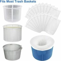 ALMI Pool Skimmer Socks, Lot De 20 Chaussettes Skimmer Piscine, Skimmer Réutilisable Et Super Élastique Pour Panier De Skimmer, De Pompe, Piscine, Spa -Pièce détachée de piscine Soldes 55343919 4