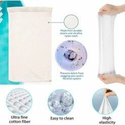 ALMI Filtre De Skimmer,5 Pièces Chaussettes De Skimmer De Piscine,Pool Skimmer Socks, Panier De Skimmer De Filtre,pour Panier De Skimmer, Filtre De Pompe -Pièce détachée de piscine Soldes 55343922 3