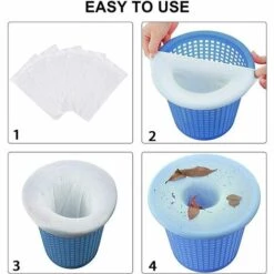 ALMI Filtre De Skimmer,5 Pièces Chaussettes De Skimmer De Piscine,Pool Skimmer Socks, Panier De Skimmer De Filtre,pour Panier De Skimmer, Filtre De Pompe -Pièce détachée de piscine Soldes 55343922 4