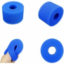 ALMI 4 Pièces Filtre Spa Éponge Filtrante Pour Type S1, Remplacement Lavable Pour Outil De Nettoyage De Cartouche De Cartouche De Papier Filtre De Type Intex S1, 7,3 X 10,8 X 10,8 Cm -Pièce détachée de piscine Soldes 55343938 3