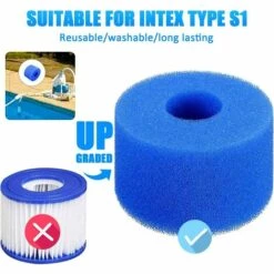 ALMI Éponge Filtrante, Éponge Filtrante Type A, 3 Pièce Éponge De Filtre Pour Aquarium, Mousse Pour Filtre Piscine 75 * 105mm, Filtre Piscine Lavable Reutilisable, Filtre Spa Reutilisable -Pièce détachée de piscine Soldes 55343939 3