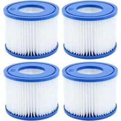 ALMI Lot De 4 Cartouches Filtrantes Pour Bestway Piscine Flowclear Filtre De Rechange Pour Lay-Z-Spa Pour Miami Pour Monaco Taille 6-58323