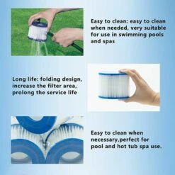 ALMI Cartouche Filtrantes Pour Piscine Type VI Pour Bestway 58323, Pour Lay-Z-Spa, Pour Monaco, Pour Miami, Pour Vegas (Lot De 4) -Pièce détachée de piscine Soldes 55343941 4