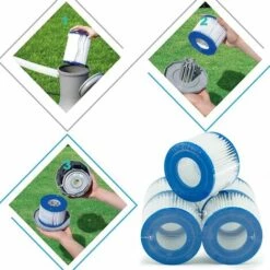 ALMI Cartouche Filtrantes Pour Piscine Type VI Pour Bestway 58323, Pour Lay-Z-Spa, Pour Monaco, Pour Miami, Pour Vegas (Lot De 4) -Pièce détachée de piscine Soldes 55343941 5