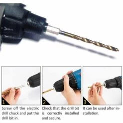 ALMI Foret Hélicoïdal En HSS 13Pcs Forets Hexagonaux En Acier Rapide Avec Revêtement En Titane 1,5 Mm - 6,5 Mm Pour Perçage Du Bois/Métal/Plastique -Pièce détachée de piscine Soldes 55344027 5