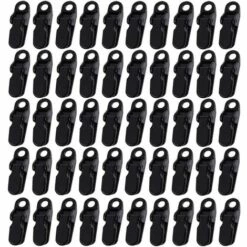 ALMI Xinlie Tarp Clips Pince Pour Auvent Coupe-Vent Snaps En Plastique Pinces Crocodile En Plastique Pince Crocodile En Plastique Petite Pince Bâche Clip Auvent Pour Activités De Plein Air (50 Pieces)