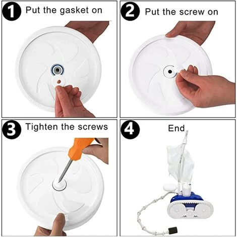 SUPERMARKET Lot De 6 Vis De Roue De Piscine De Rechange Pour Nettoyeur De Piscine 180 280 C55 Avec Rondelles Supplémentaires, Pièces De Rechange C55 C-55,Superma,blanc 6 SUPERMARKET Lot De 6 Vis De Roue De Piscine De Rechange Pour Nettoyeur De Piscine 180 280 C55 Avec Rondelles Supplémentaires, Pièces De Rechange C55 C-55,Superma,blanc – Image 4