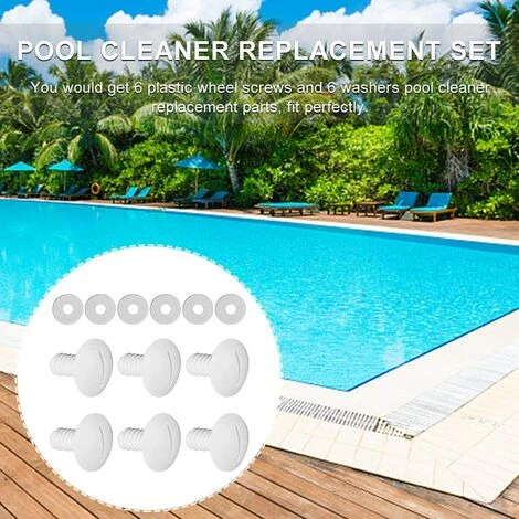 SUPERMARKET Lot De 6 Vis De Roue De Piscine De Rechange Pour Nettoyeur De Piscine 180 280 C55 Avec Rondelles Supplémentaires, Pièces De Rechange C55 C-55,Superma,blanc 7 SUPERMARKET Lot De 6 Vis De Roue De Piscine De Rechange Pour Nettoyeur De Piscine 180 280 C55 Avec Rondelles Supplémentaires, Pièces De Rechange C55 C-55,Superma,blanc – Image 5