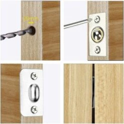 TANABATA 4Pcs Loqueteau à Bille Pour Porte En Acier Inoxydable，Réglable Roller Ball Meubles Loquet De Porte， Pour Garde-manger, Placard, Cuisine -Pièce détachée de piscine Soldes 55504598 5