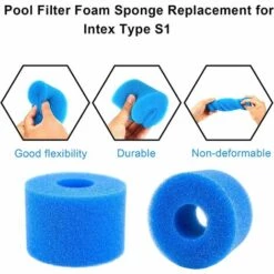 TANABATA Éponge Filtrante Type S1 Filtres De Piscine En Mousse, Cartouche Filtrante RéUtilisable Pour Intex Type S1, Mousse Pour Piscine, Aquarium, Spa(6 Pièces) 10 TANABATA Éponge Filtrante Type S1 Filtres De Piscine En Mousse, Cartouche Filtrante RéUtilisable Pour Intex Type S1, Mousse Pour Piscine, Aquarium, Spa(6 Pièces) -Pièce détachée de piscine Soldes 55504600 4