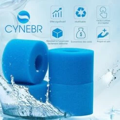 TANABATA Cartouches De Filtre Type S1 Pour Intex 29001 E Pure Spa, Éponge Filtrante Type S1,Filtre En Mousse à Cartouche éponge Lavable Pour Piscines,Jardin Extérieur.(8) -Pièce détachée de piscine Soldes 55504960 5