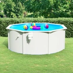 INLIFE Piscine Avec Parois En Acier 360x120 Cm Blanc