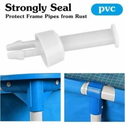 TANABATA 12 Pièces Broches De Joint De Piscine En Plastique Et Joints Broches De Connecteur De Piscine Pour Cadre En Métal Rond Joints De Piscine En Caoutchouc Pièces De Rechange -Pièce détachée de piscine Soldes 58461601 3