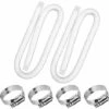 TANABATA Tuyau De Rechange Pour Piscine De 1,25 Po De Diamètre Pour Piscines Hors Terre, Piscine Avec Pince Métallique Pour Pompe De Filtre Ou Tuyaux De 3,2 Cm - 1,5 Mètre De Long (Paquet De 2) -Pièce détachée de piscine Soldes 58461652 1