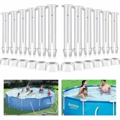 TANABATA Sunshine Smile Lot De 12 Pièces De Rechange Pour Piscine - Longueur : 5,6 Cm - Broches Goupille - Pièces De Rechange Pour Piscine - Convient Pour Les Piscines à Cadre