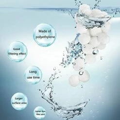 TANABATA Boules De Filtre De Piscine 700g Balles Filtrantes Alternative Pour 25 Kg De Sable, Filtrant Balles Média Filtre à Fibres Pour Piscine Filtres à Sable Filtrage De L'eau. -Pièce détachée de piscine Soldes 58510655 4