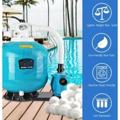 TANABATA Boule Filtrante, Boule Filtrante De Piscine 700g, Peut Remplacer Le Sable Filtrant De 25 Kg, Utilisé Dans La Piscine/Pompe à Filtre/Boule Filtrante D'aquarium -Pièce détachée de piscine Soldes 58510660 3