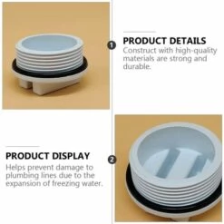 BARES 2 Pièces 1. 5 Filetée Retour Ligne Hivernage Plug Filtre Bouchon De Vidange Avec O- Anneau Pour Hiver Piscines Pendant Hiver Et Pour Piscine Spa Filtre Bouchon De Vidange -Pièce détachée de piscine Soldes 58784337 3