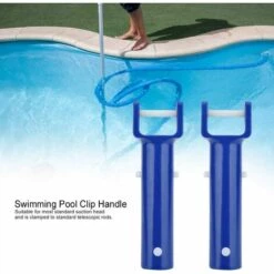 TINOR 2Pcs Poignée Bleu De Piscine Clip De Spa Accessoires De Piscine Flexible Spa Et Piscine Tête D'aspirateur -Pièce détachée de piscine Soldes 59145688 3