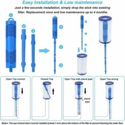 CLEGGFR Filtre Spa Dure 4 Mois Cartouches De Filtres De Piscine à Cartouche Pièces Minérales Pour Spa Et Jacuzzi Cartouche Filtrante Pour Piscine Et Spa Cartouche Spa Bâton Filtre De Piscine, 2 Pièces Bleu LO-Ron -Pièce détachée de piscine Soldes 62925345 3