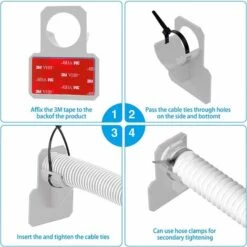 SLI-RES Support Tuyau Piscine, Supports Tuyau De Piscine En Plastique Gris 26-38 Mm,Comme Protection Anti-Torsion,Compatible Avec Les Piscines Intex Et Bestway 8*10 Cm, Buse 3,5*3,8 Cm (Gris) 2 Pcs，Lilaris -Pièce détachée de piscine Soldes 63567347 3