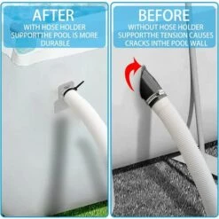 SLI-RES Support Tuyau Piscine, Supports Tuyau De Piscine En Plastique Gris 26-38 Mm,Comme Protection Anti-Torsion,Compatible Avec Les Piscines Intex Et Bestway 8*10 Cm, Buse 3,5*3,8 Cm (Gris) 2 Pcs，Lilaris -Pièce détachée de piscine Soldes 63567347 4