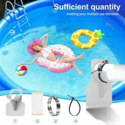 SLI-RES Support Tuyau Piscine, Supports Tuyau De Piscine En Plastique Gris 26-38 Mm,Comme Protection Anti-Torsion,Compatible Avec Les Piscines Intex Et Bestway 8*10 Cm, Buse 3,5*3,8 Cm (Gris) 2 Pcs，Lilaris -Pièce détachée de piscine Soldes 63567347 5