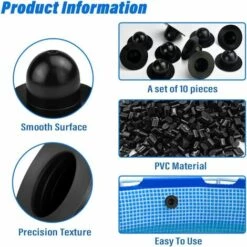 AOUGO Lot De 10 Bouchons De Piscine, Prise Murale De Piscine, Bouchon De Crépine, Bouchon De Piscine, Pompe De Filtre De Remplacement, Bouchon De Trou De Filtre, Bouchons De Piscine Pour Piscine Gonflable, Compatibles Avec Intex Et Bestway. -Pièce détachée de piscine Soldes 63967262 3