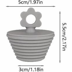 ALMI Bouchons Baignoire, 2 Pcs Bouchon Vidange Universel, Bouchon Vidange Silicone, Bouchon Vidange Cuisine, Pour Les Drains De Lavabo De Cuisine Et De Salle De Bain, Noir Et Gris -Pièce détachée de piscine Soldes 64088522 3