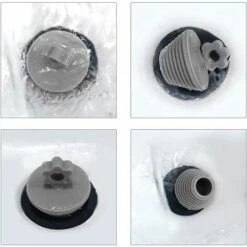 ALMI Bouchons Baignoire, 2 Pcs Bouchon Vidange Universel, Bouchon Vidange Silicone, Bouchon Vidange Cuisine, Pour Les Drains De Lavabo De Cuisine Et De Salle De Bain, Noir Et Gris -Pièce détachée de piscine Soldes 64088522 5