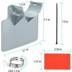 HABIENTôT 2 Supports De Tuyau De Piscine, Pour Tuyaux De 30 Mm à 38 Mm, Résistant Aux Ruptures, Déchirures, Crevaisons, Compatible Avec Les Piscines Intex Et Bestway (Gris)，Oi-FRIS -Pièce détachée de piscine Soldes 64562184 2