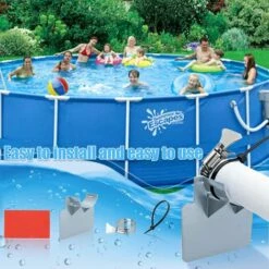 HABIENTôT 2 Supports De Tuyau De Piscine, Pour Tuyaux De 30 Mm à 38 Mm, Résistant Aux Ruptures, Déchirures, Crevaisons, Compatible Avec Les Piscines Intex Et Bestway (Gris)，Oi-FRIS -Pièce détachée de piscine Soldes 64562184 4
