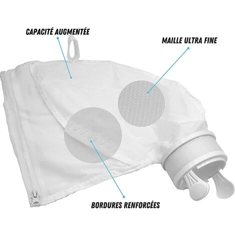 MERéTéET Sacs Pour Nettoyeur De Piscine Pour Polaris 280 Ou 480, Nylon Remplacement De Sac Zipper Sacs à En Maille à Usage Multiple Blanche 10*8*9cm 2 Pièces,KoleZy 4 MERéTéET Sacs Pour Nettoyeur De Piscine Pour Polaris 280 Ou 480, Nylon Remplacement De Sac Zipper Sacs à En Maille à Usage Multiple Blanche 10*8*9cm 2 Pièces,KoleZy – Image 2