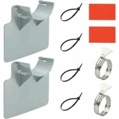 SLBRILLèRE Supports De Tuyau De Piscine,2 Pièces Support De Tuyau De Piscine,Support Pour Tuyau D'eau De Piscine,Supports De Tuyau Pour Piscine De 3,8CM,Upport De Tuyau De Piscine Pour Piscine Hors Sol (Gris)