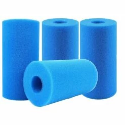 4 Pièces Éponge Filtrante,Filtre De Piscine,Mousse Pour Filtre Piscine,Éponge Filtrante,Filtre Éponge Cartouche Réutilisables Et Lavables,pour Spa, Piscine, Jacuzzi (Bleu,10 * 20cm) 56Vingt