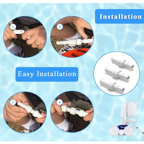 BF Lot De 3 Roulements à Billes Pivotants Pour Tuyau De Nettoyage De Piscine 280 3900 D20 D15 Blanc 4 BF Lot De 3 Roulements à Billes Pivotants Pour Tuyau De Nettoyage De Piscine 280 3900 D20 D15 Blanc – Image 2