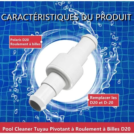 BF Lot De 3 Roulements à Billes Pivotants Pour Tuyau De Nettoyage De Piscine 280 3900 D20 D15 Blanc 5 BF Lot De 3 Roulements à Billes Pivotants Pour Tuyau De Nettoyage De Piscine 280 3900 D20 D15 Blanc – Image 3